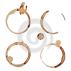 Vector Coffee Stain Rings Set 2