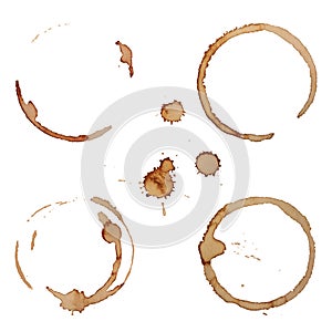 Vector Coffee Stain Rings Set