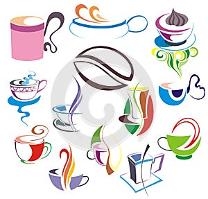 Vector coffee,tea cup set