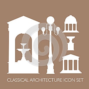 Vector collection of classical small architectural forms