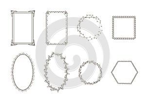 Vector collection decorative frames