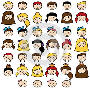 Vector Collection of Diverse Stick People in Vector Format