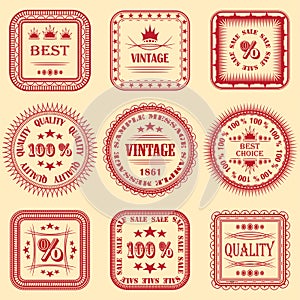 Vector collection of labels