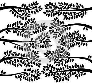 Vector Collection of Leafy Tree Branch Silhouettes