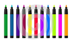 Vector collection of marker pens