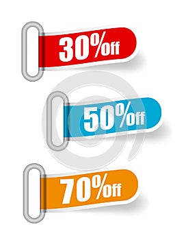 Vector collection sale banners, labels, tags, cards. Flat modern style. Red, blue, orange offer banners  for marketing, business.