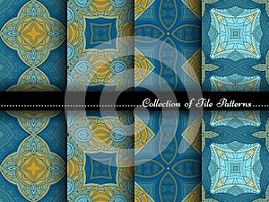 Vector Collection of Seamless Vintage Patterns