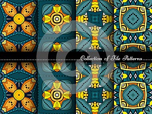 Vector Collection of Seamless Vintage Patterns