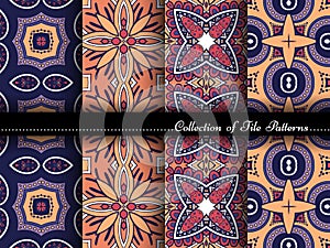 Vector Collection of Seamless Vintage Patterns