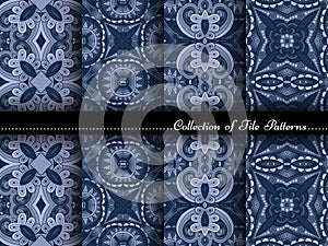 Vector Collection of Seamless Vintage Patterns