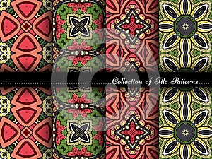 Vector Collection of Seamless Vintage Patterns