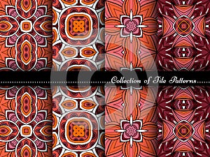 Vector Collection of Seamless Vintage Patterns