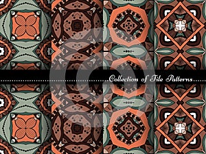 Vector Collection of Seamless Vintage Patterns