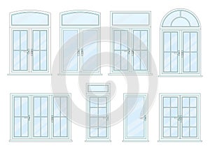 Vector collection of various windows types.