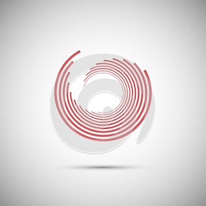 Vector color circle line twirl design