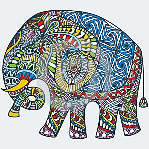 Vector color decorated Indian Elephant