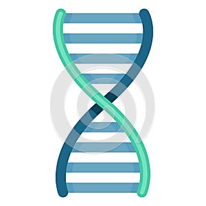 Vector Color DNA Icon. Deoxyribonucleic Acid Symbol