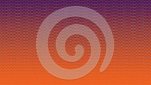 Vector color dots background. Abstract halftone texture. Blue particles of different sizes on orange background