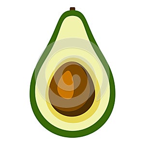 Vector Color Flat Design Icon - Avocado Fruit