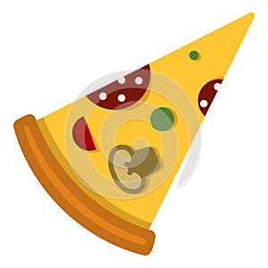 Vector Color Flat Icon - Pizza