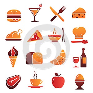 Vector Color Food Icons Collection 1
