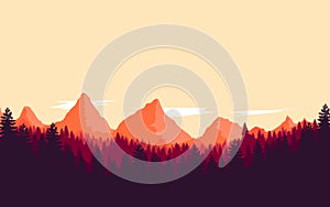 Vector color landscape background image