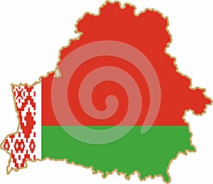 Vector color map of the Republic of Belarus.