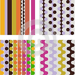 Vector color pattern and ornaments. Abstract ethnic seamless background pattern