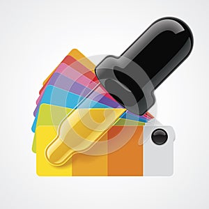 Vector color picker icon photo