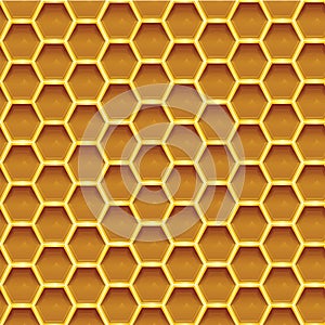 Vector color seamless pattern of a honeycomb.