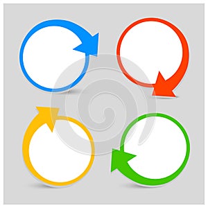 Vector color set Icon with arrows