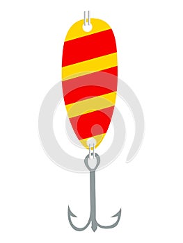 Vector, colored illustration of fishing lure