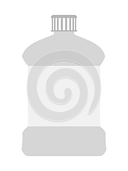 Vector, colored illustration of opaque plastic bottle