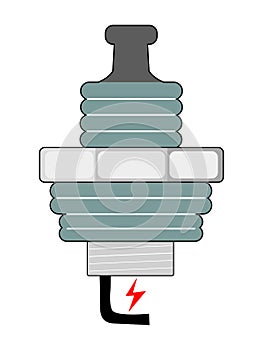 Vector, colored illustration of spark plug