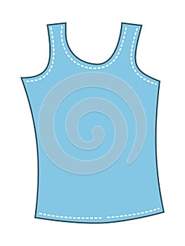 Vector, colored illustration of wife-beater