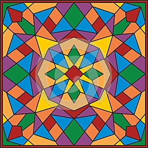 Vector colored Russian pattern.