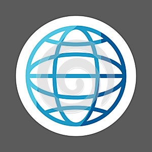 Vector colored sticker web icon. Layers grouped for easy editin