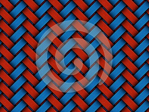 Vector colored woven fiber seamless pattern