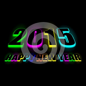 Vector colorful 2015 Happy New Year.