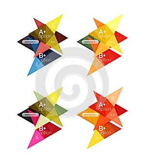 Vector colorful arrow option infographics templates set