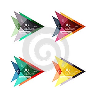 Vector colorful arrow option infographics templates set