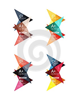 Vector colorful arrow option infographics templates set