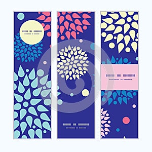 Vector colorful bursts vertical banners set