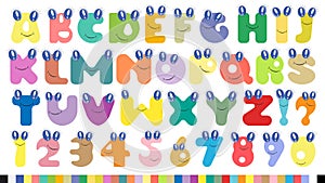 Vector colorful children alphabet spelled out