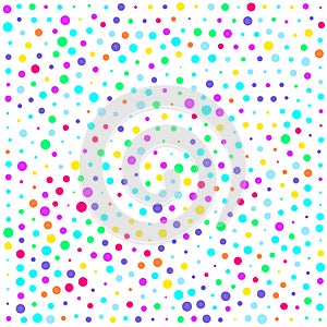 Vector colorful dotted seamless pattern. Multicolored decorative design card.Holiday pattern abstract background. Isolated dots