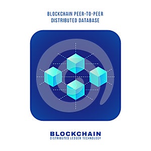 Blockchain distributed ledger technology illustration