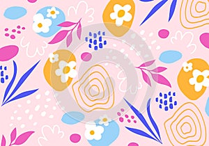 Vector colorful floral background design photo