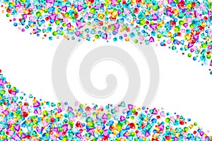 Vector colorful gem stones background element in flat style