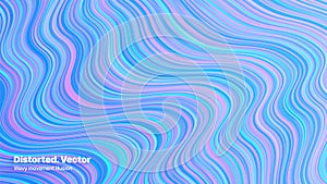 Vector Colorful Holography Gradient Warped Striped Abstract Background