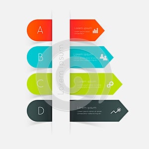 Vector colorful info graphics for your business presentations.